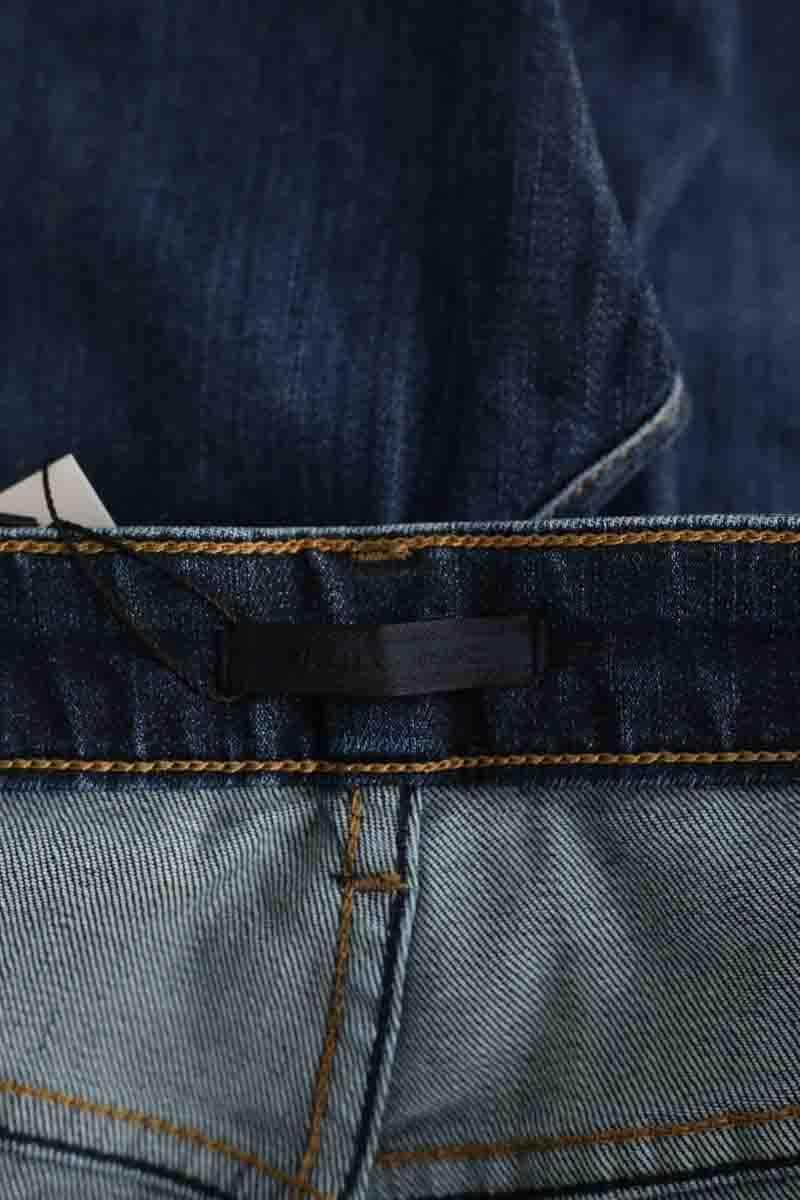 Jean large Prada Bleu en Coton