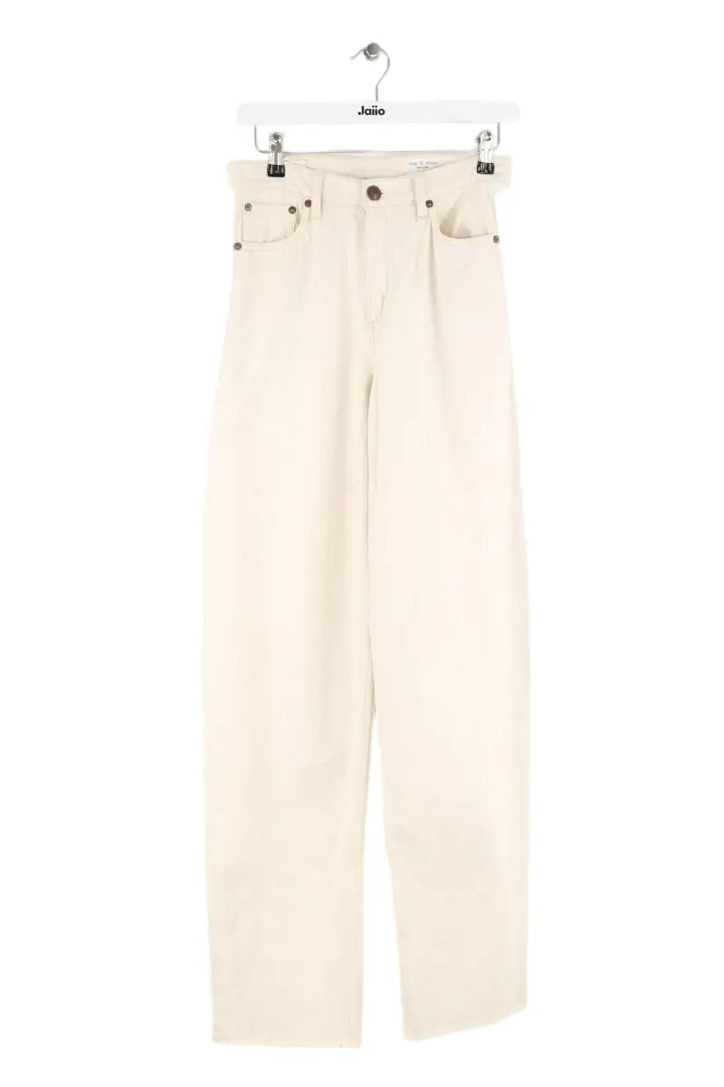 Jean large Rag & Bone Blanc en Coton, taille XS - Seconde Main