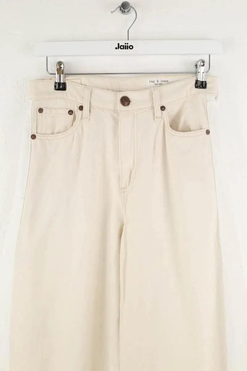 Jean large Rag & Bone Blanc en Coton