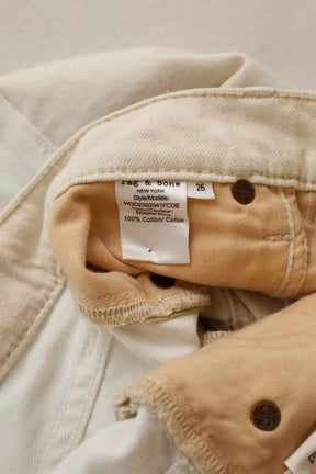 Jean large Rag & Bone Blanc en Coton