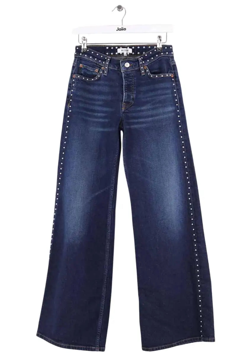 Jean large RE/DONE Bleu en Coton, taille XS - Seconde Main