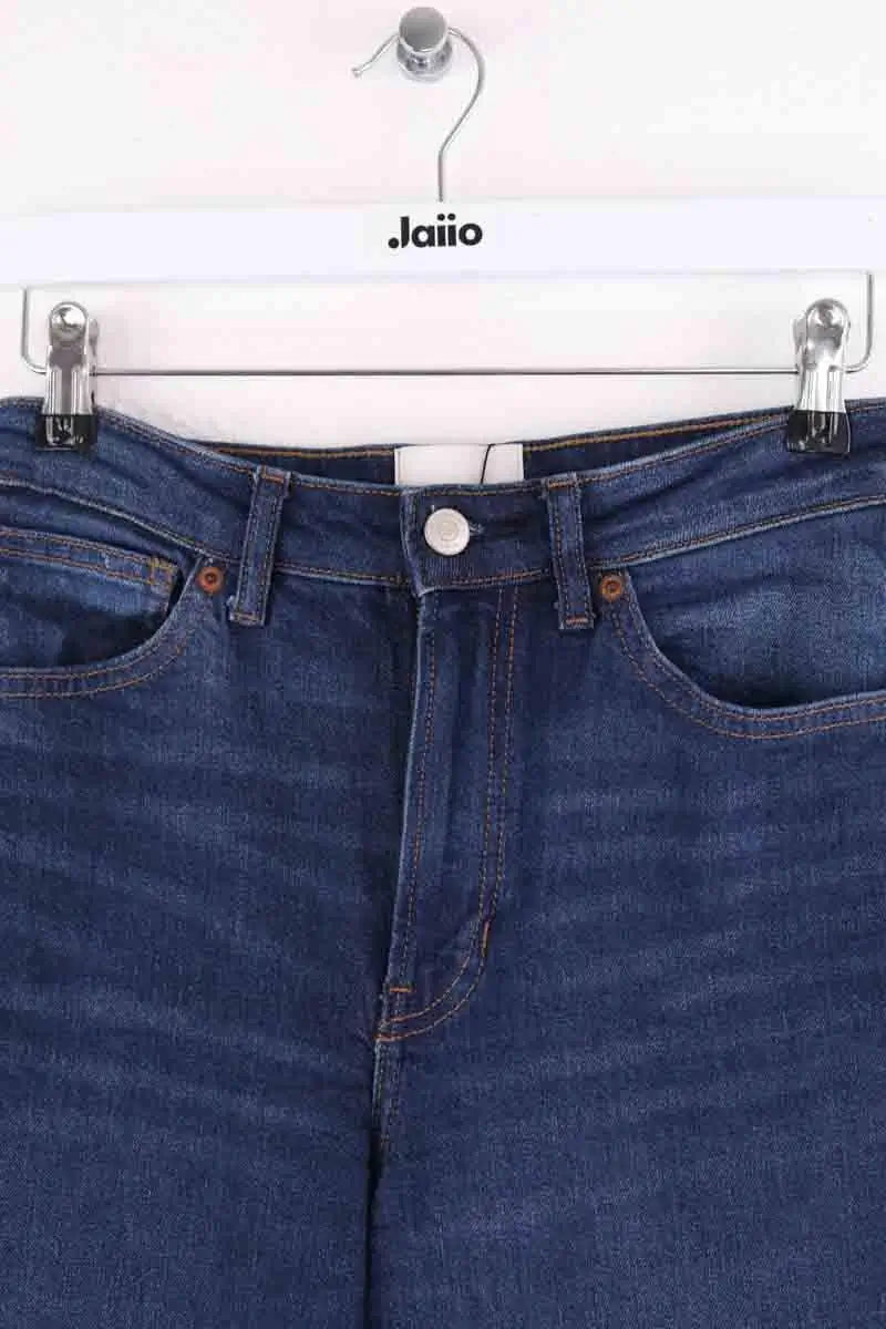 Jean large Reformation Bex Super Stretch High Rise Wide Leg Long Jeanss Bleu en Coton - élasthanne