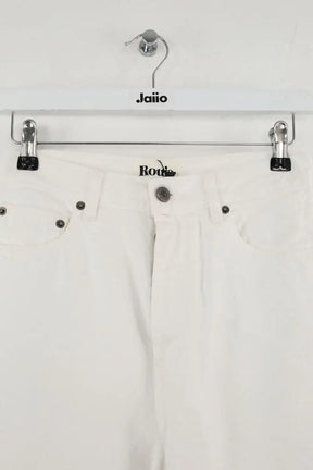 Jean large Rouje Blanc en Coton