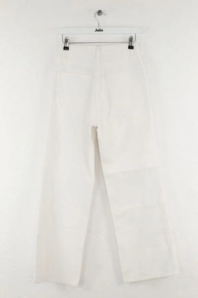 Jean large Rouje Blanc en Coton