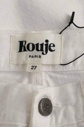 Jean large Rouje Blanc en Coton