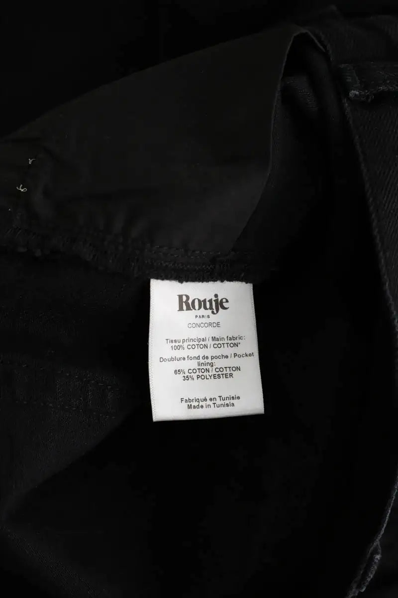 Jean large Rouje Noir en Coton