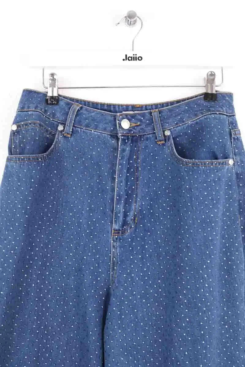 Jean large Sandro Bleu en Coton