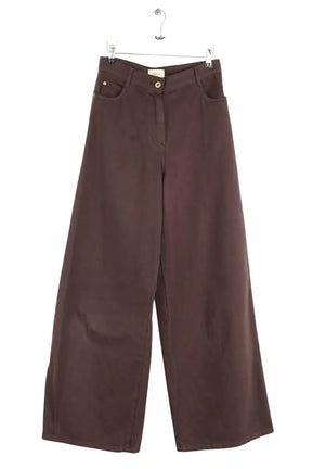 Jean large Sessun Dalt Marron en Coton, taille S - Seconde Main