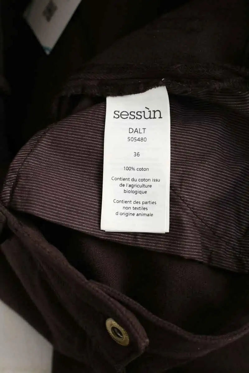 Jean large Sessun Dalt Marron en Coton