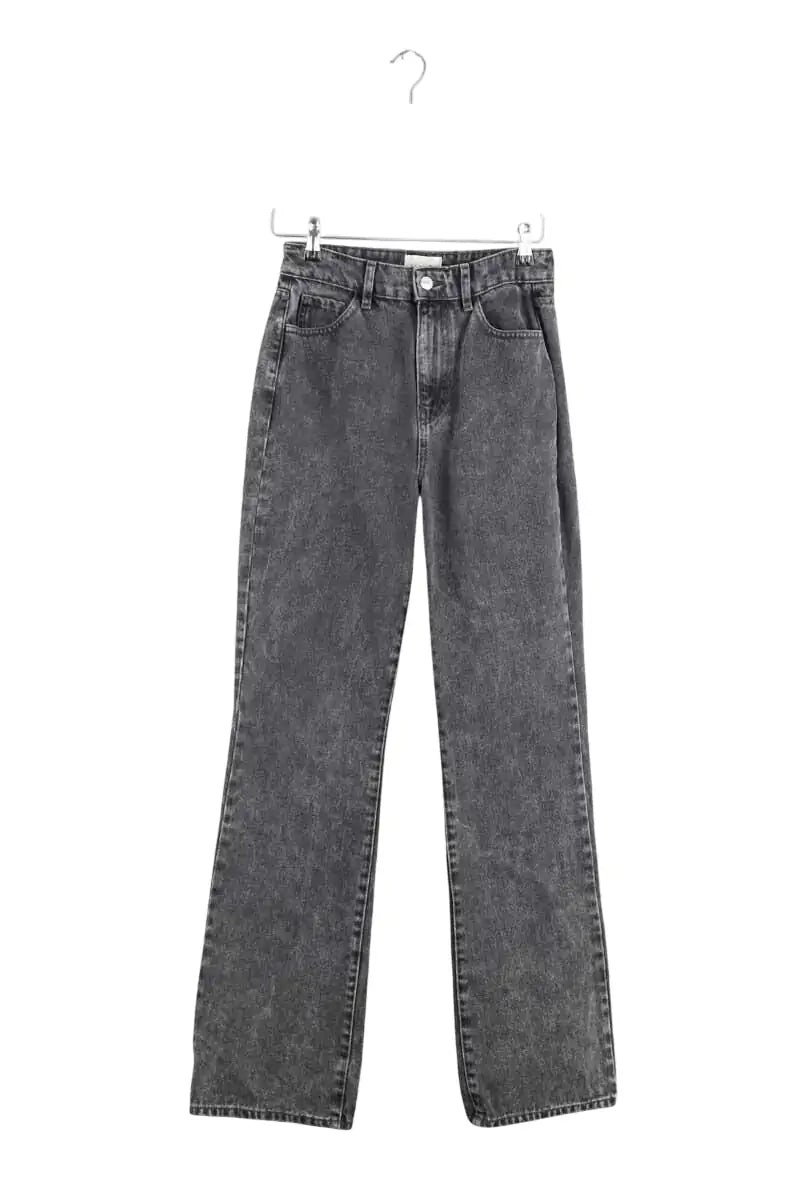 Jean large Sézane Anthracite en Coton, taille S - Seconde Main