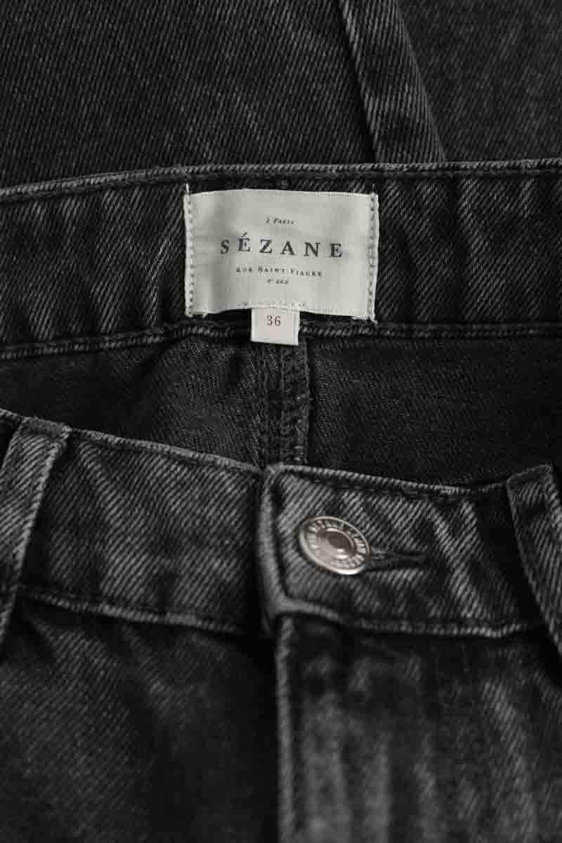 Jean large Sézane Anthracite en Coton