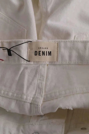 Jean large Sézane Blanc en Coton