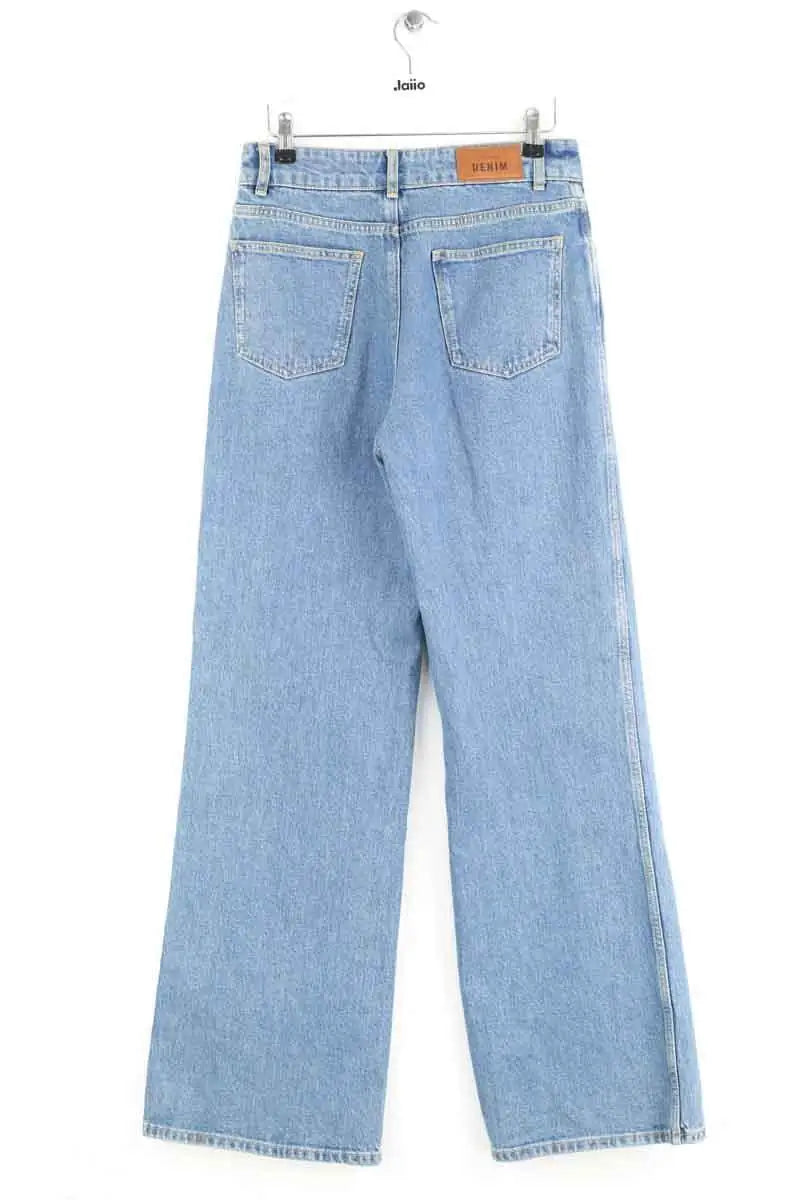 Jean large Sézane Bleu en Coton