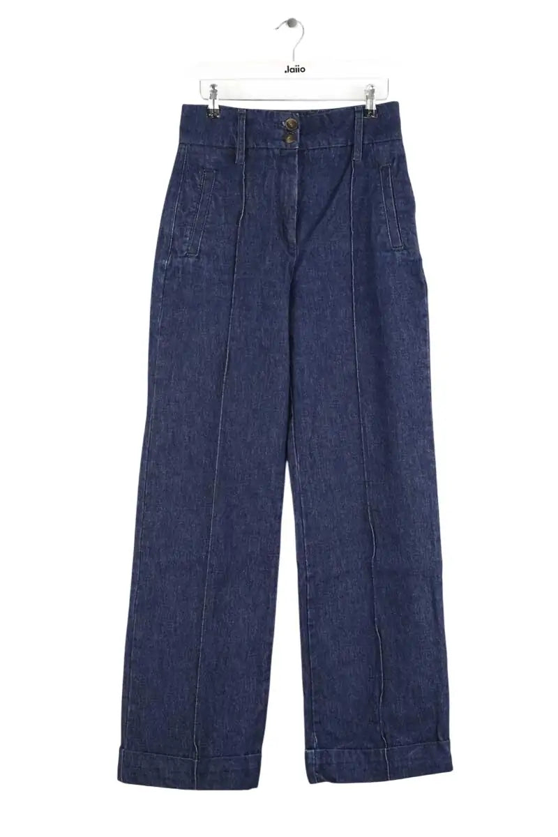 Jean large Sézane Bleu en Coton, taille M - Seconde Main