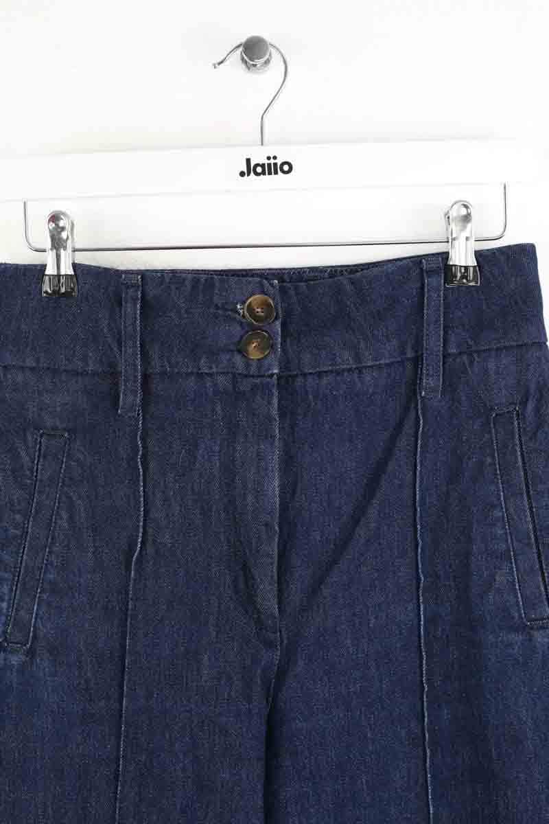 Jean large Sézane Bleu en Coton