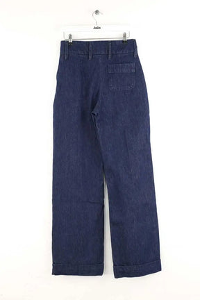 Jean large Sézane Bleu en Coton