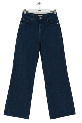 Jean large Sézane Bleu en Coton, taille M - Seconde Main