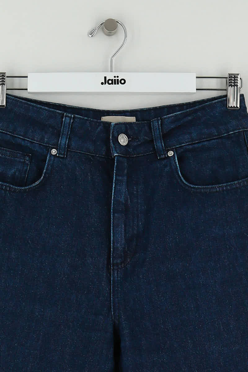 Jean large Sézane Bleu en Coton