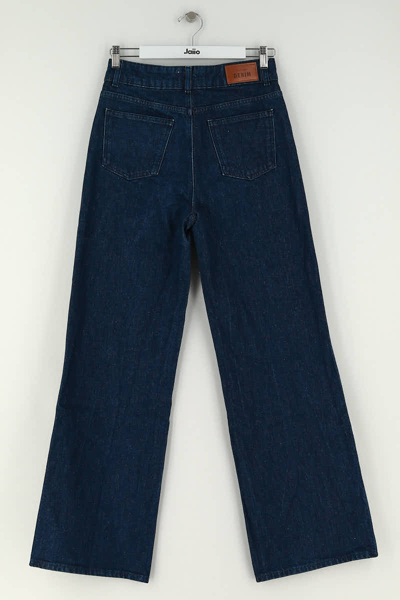 Jean large Sézane Bleu en Coton