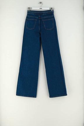 Jean large Sézane Bleu en Coton