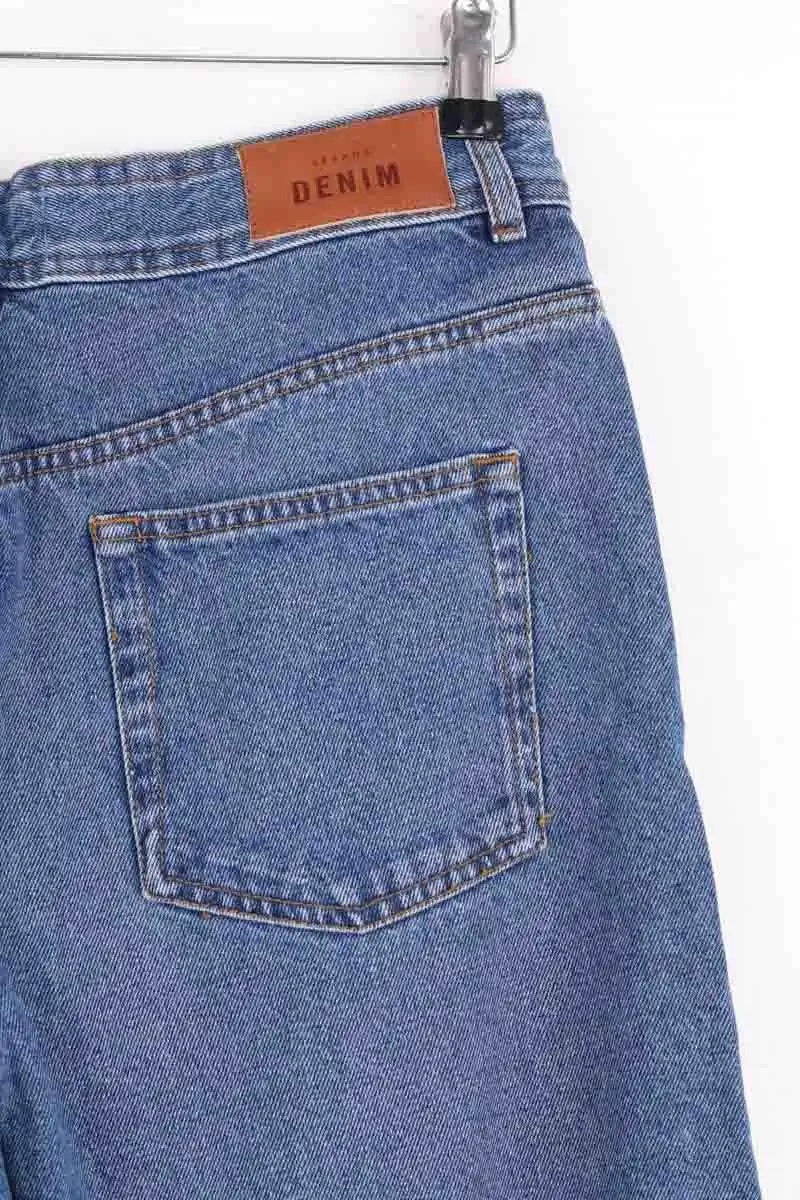 Jean large Sézane Bleu en Coton