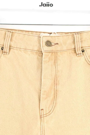 Jean large Sézane Camel en Coton