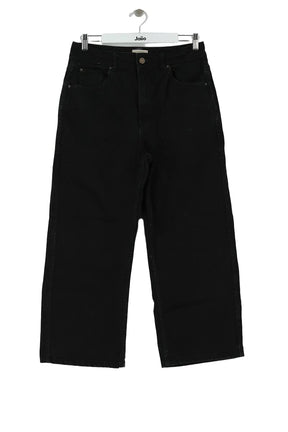 Jean large Sézane Noir en Coton, taille L - Seconde Main