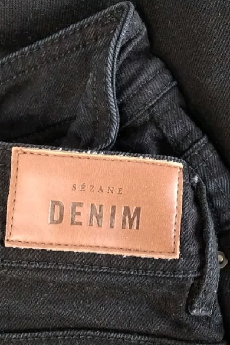 Jean large Sézane Noir en Coton