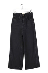 Jean large Sézane Noir en Coton, taille XS - Seconde Main