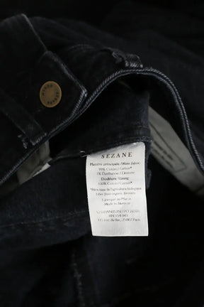 Jean large Sézane Noir en Coton