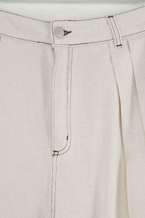 Jean large The New Society Blanc en Coton