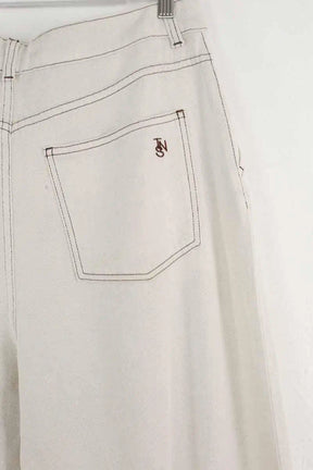 Jean large The New Society Blanc en Coton