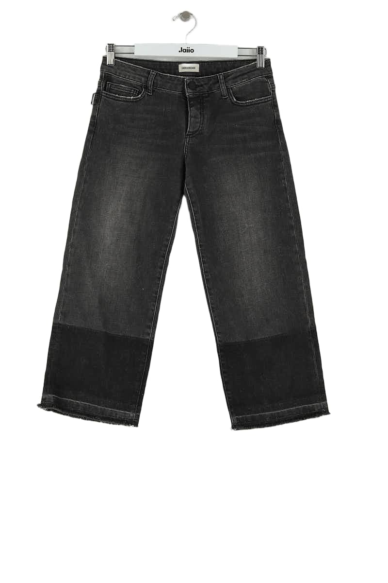 Jean large Zadig & Voltaire Noir en Coton, taille XS - Seconde Main