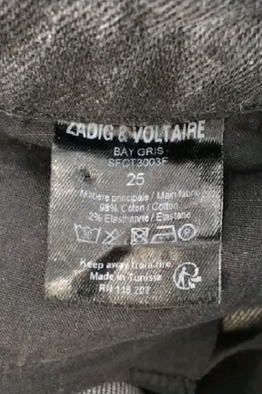 Jean large Zadig & Voltaire Noir en Coton