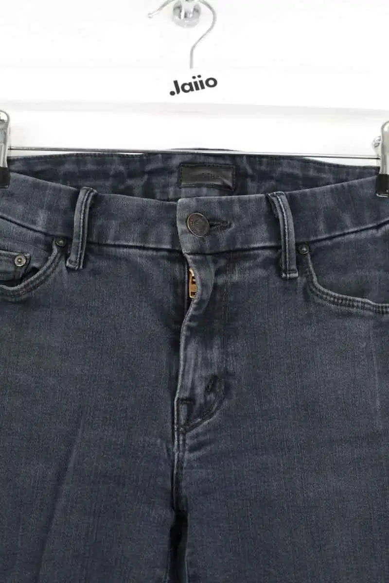 Jean skinny Mother Gris en Coton