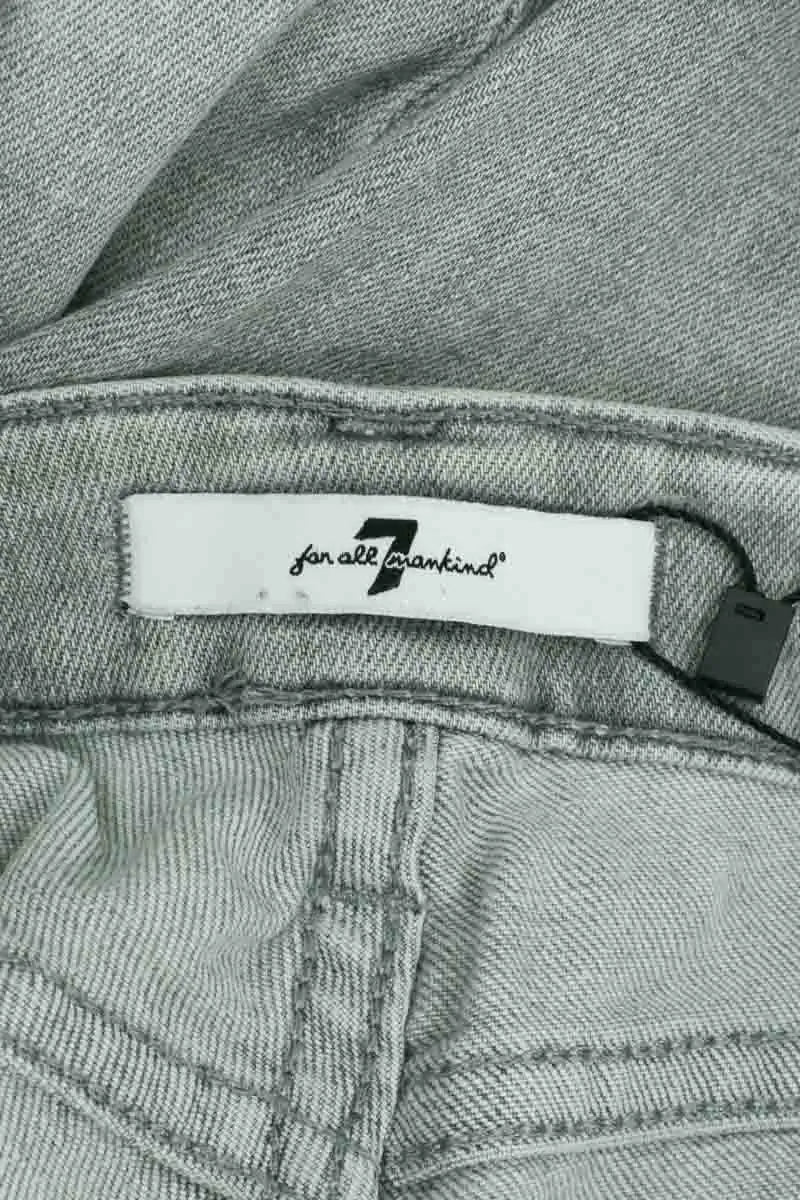 Jean slim 7 For All Mankind Gris en Coton