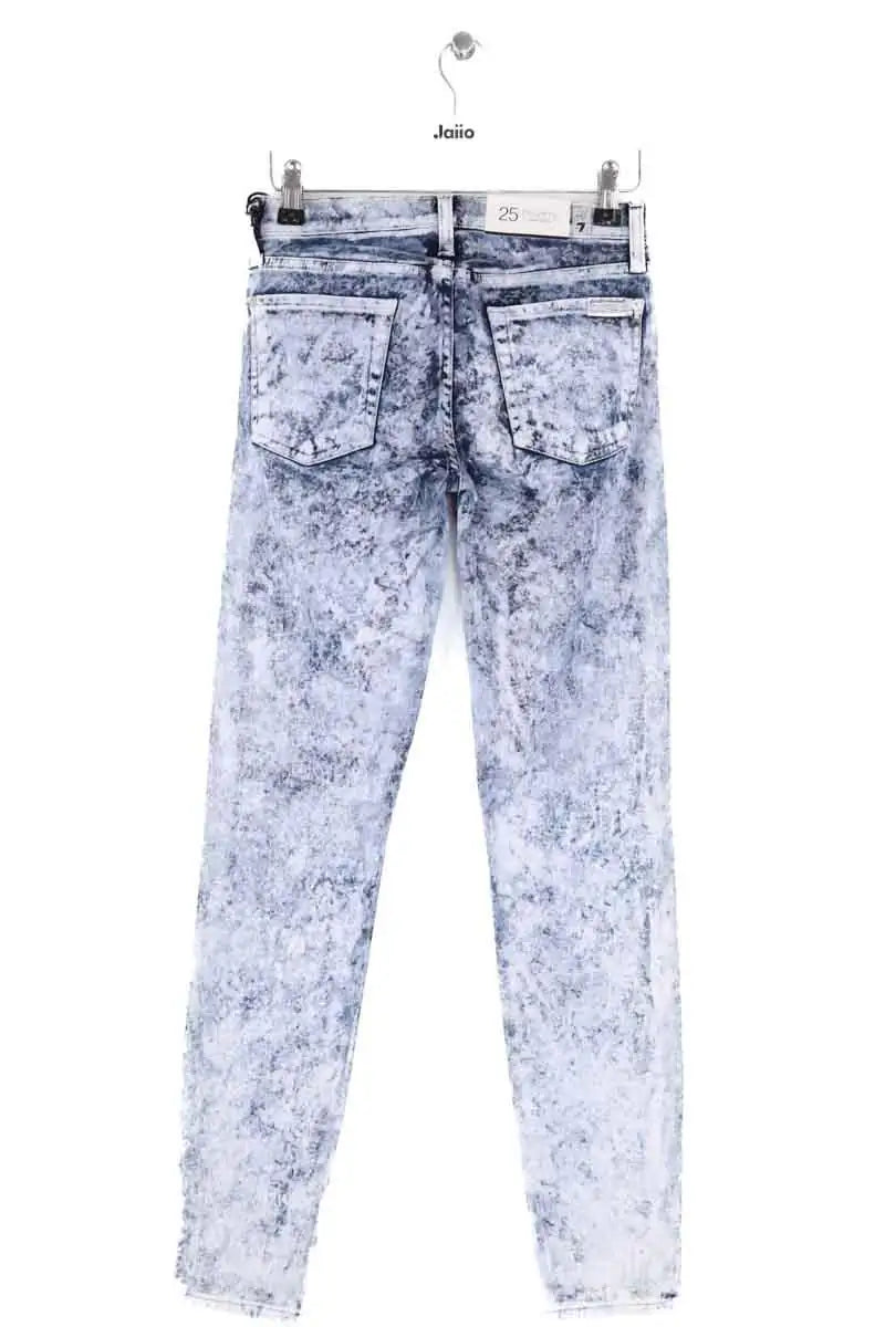 Jean slim 7 For All Mankind Superhero sateen Bleu en Coton