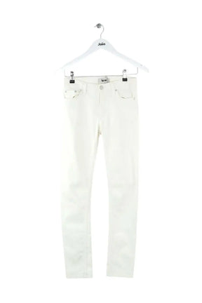 Jean slim Acne Studios Blanc en Coton, taille S - Seconde Main