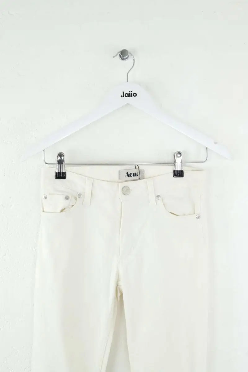 Jean slim Acne Studios Blanc en Coton