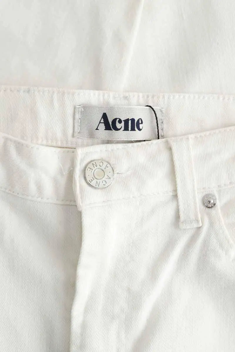 Jean slim Acne Studios Blanc en Coton