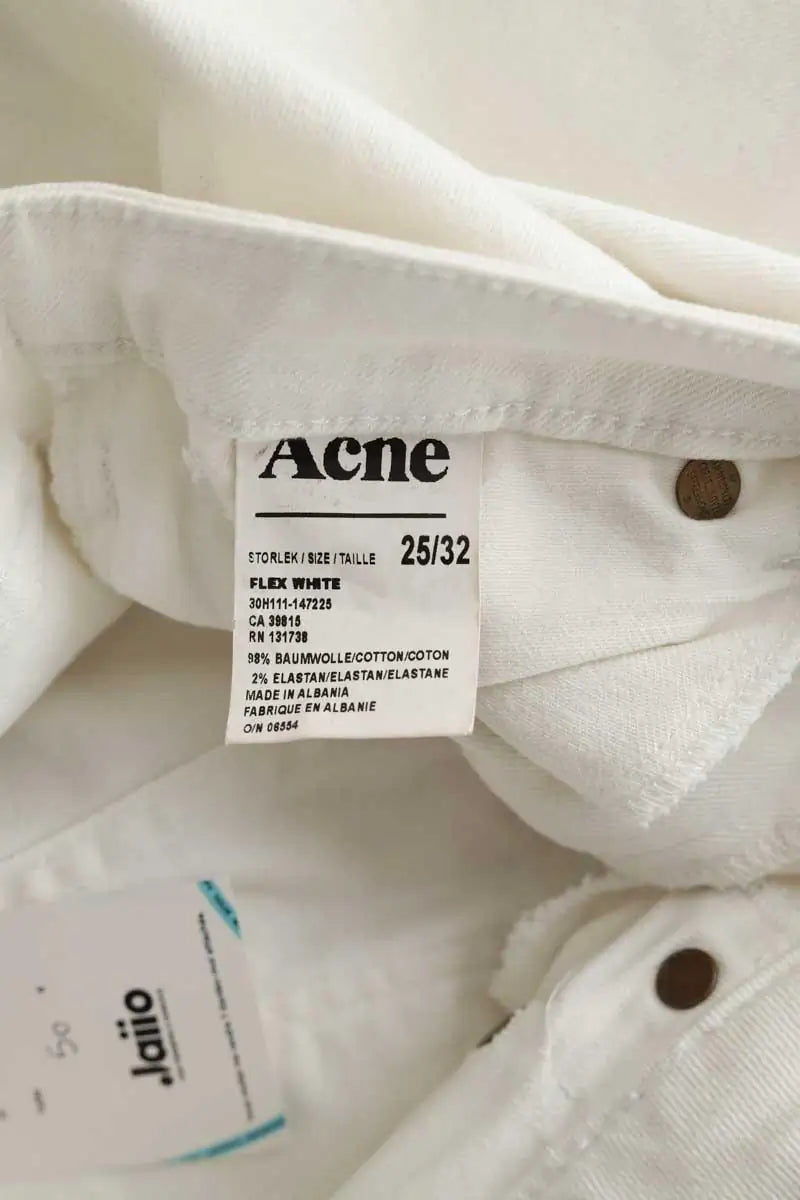 Jean slim Acne Studios Blanc en Coton