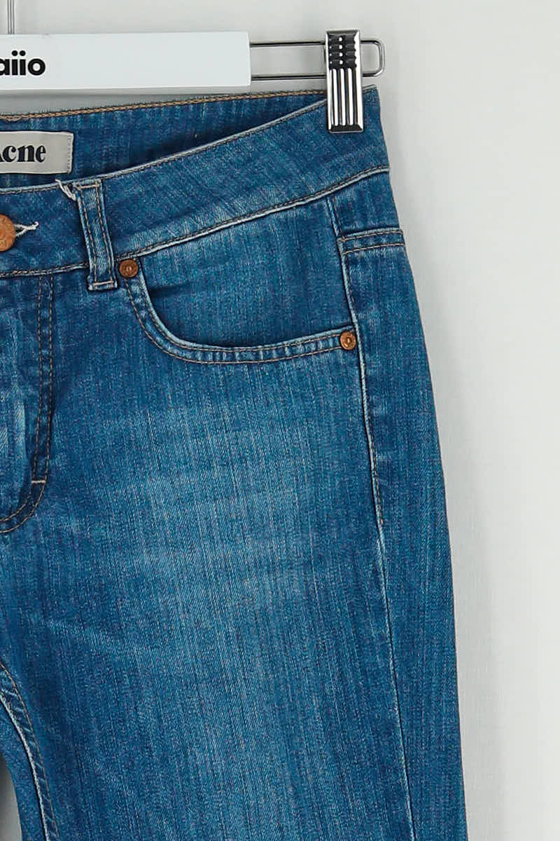 Jean slim Acne Studios Bleu en Coton