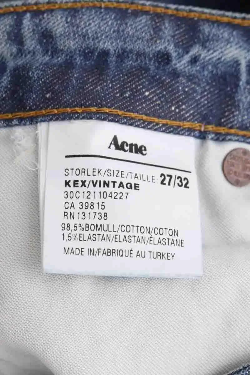 Jean slim Acne Studios Bleu en Coton