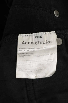 Jean slim Acne Studios Noir en Coton