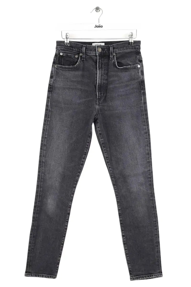Jean slim Agolde Noir en Coton, taille XS - Seconde Main