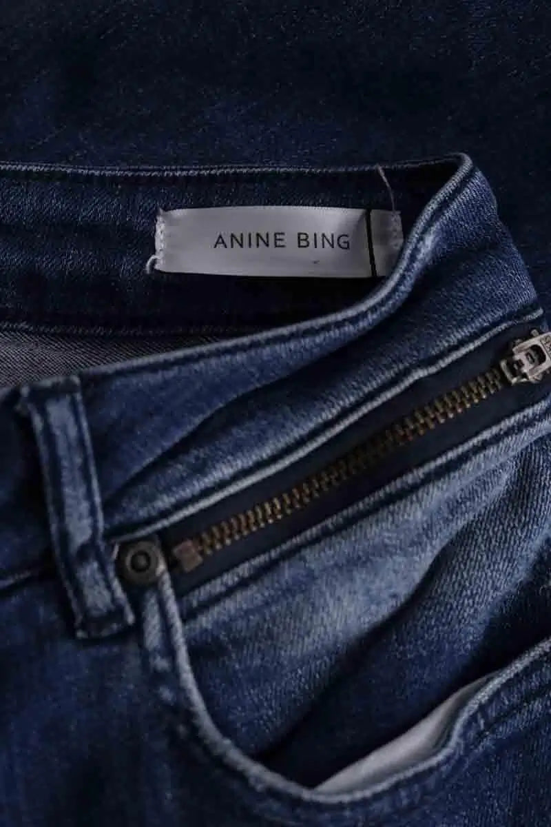 Jean slim Anine Bing Bleu en Coton