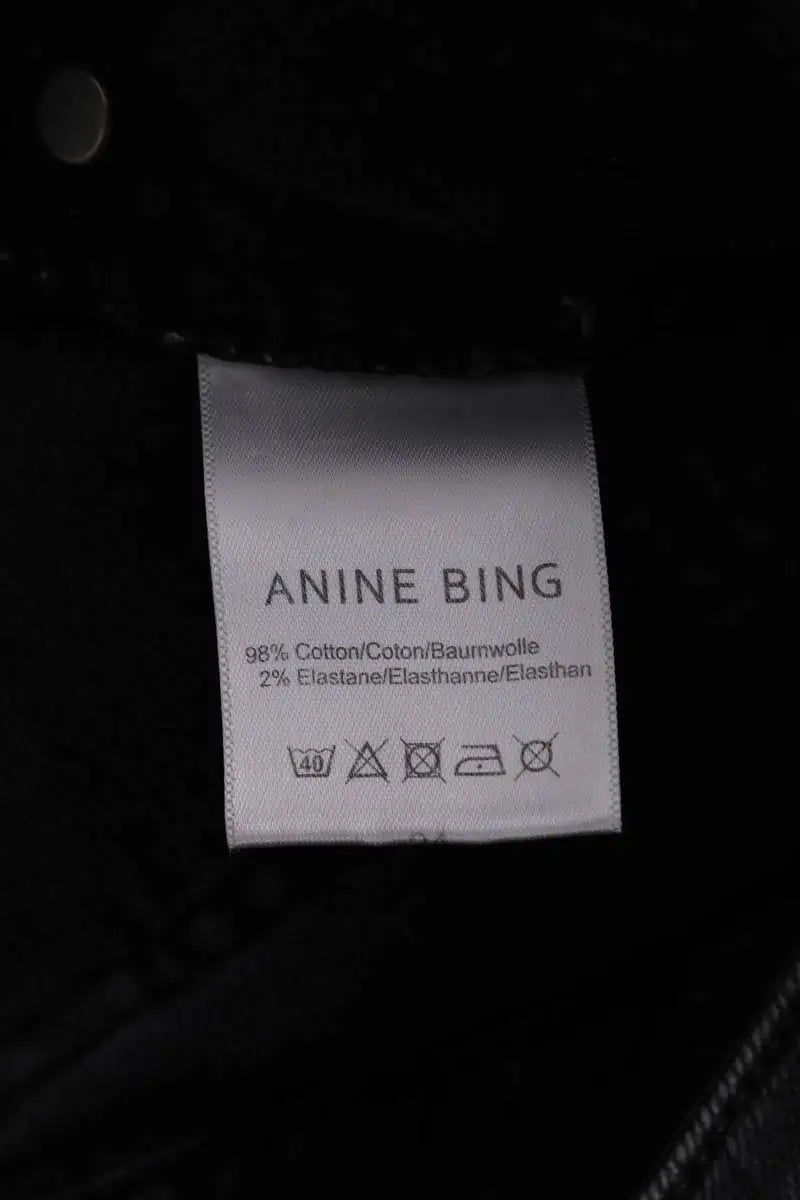 Jean slim Anine Bing Noir en Coton