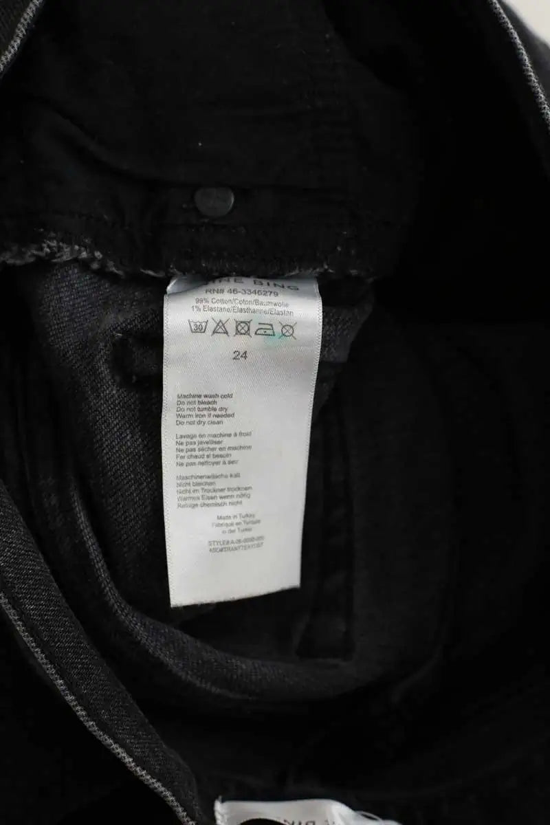 Jean slim Anine Bing Noir en Coton