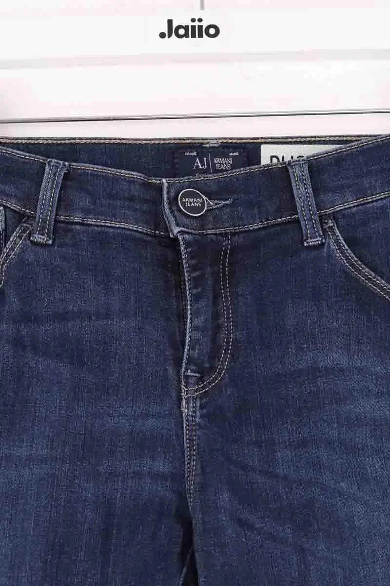 Jean slim Armani Jeans Bleu en Coton