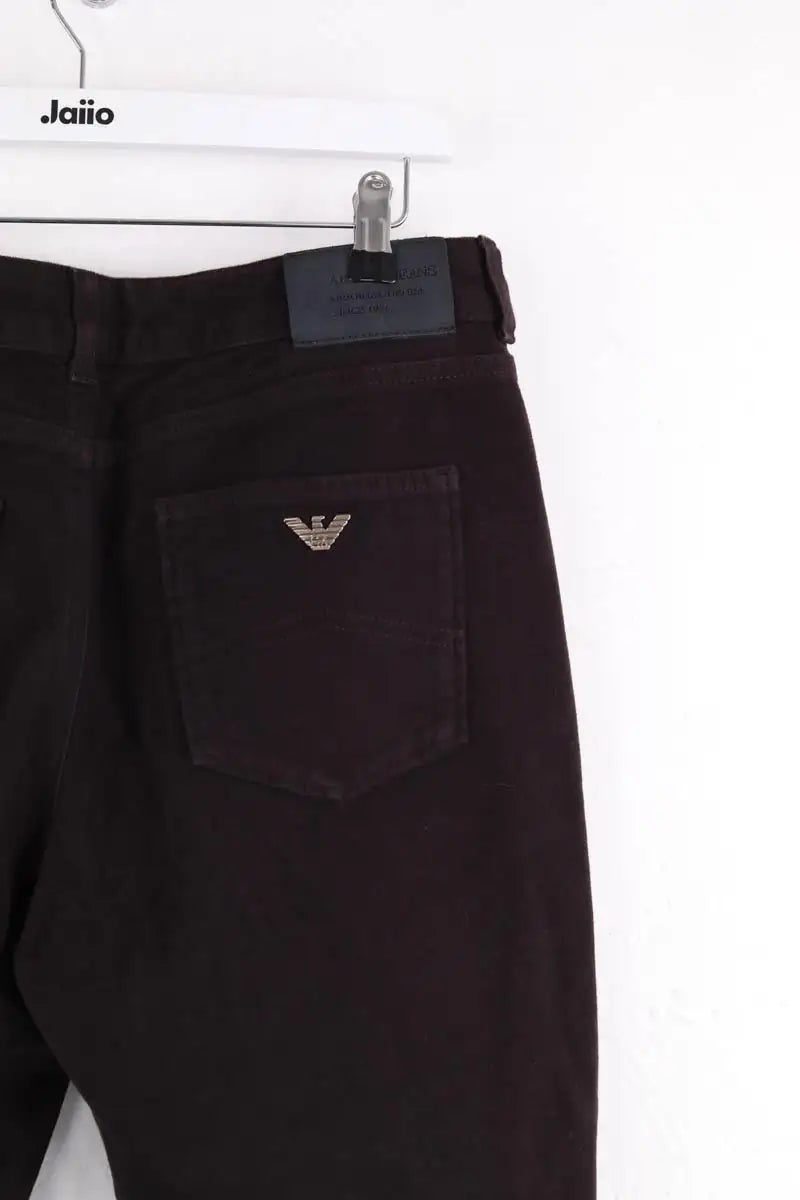 Jean slim Armani Jeans Marron en Coton